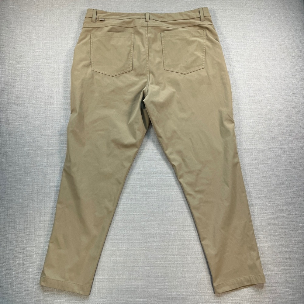 VRST Slim Fit Commuter Pants Mens 38x30 Khaki Tan Technical Stretch Chino - Picture 3 of 6